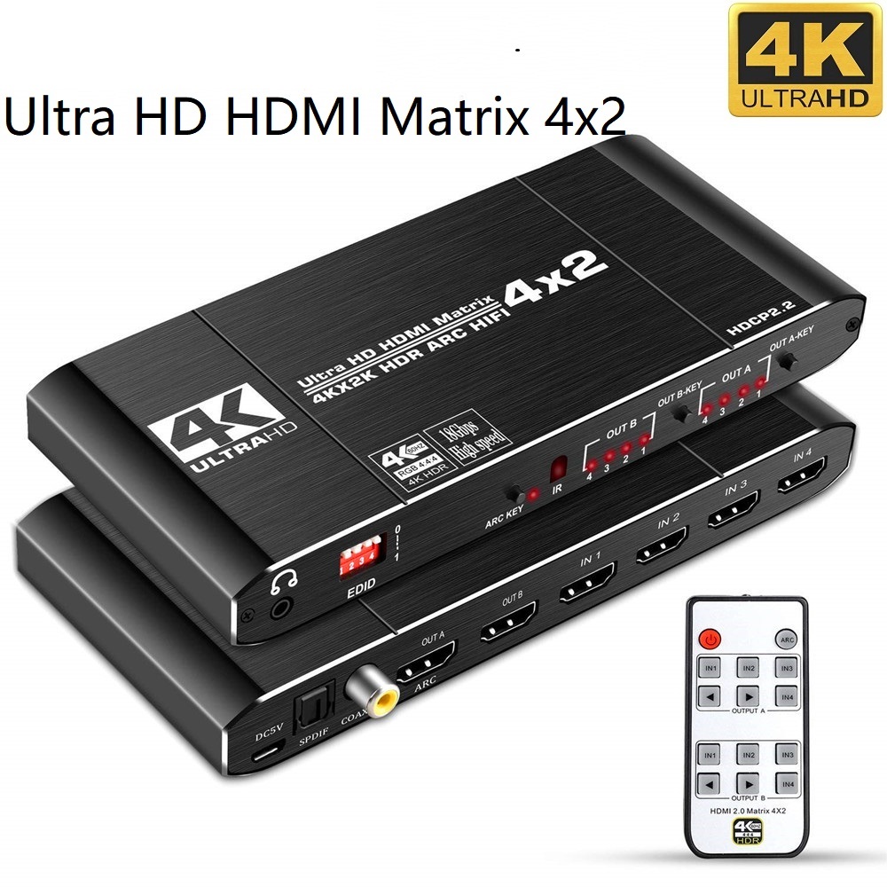 Hdmi Matrix Switch - Pemisah saklar matriks 2.0 kompatibel dengan