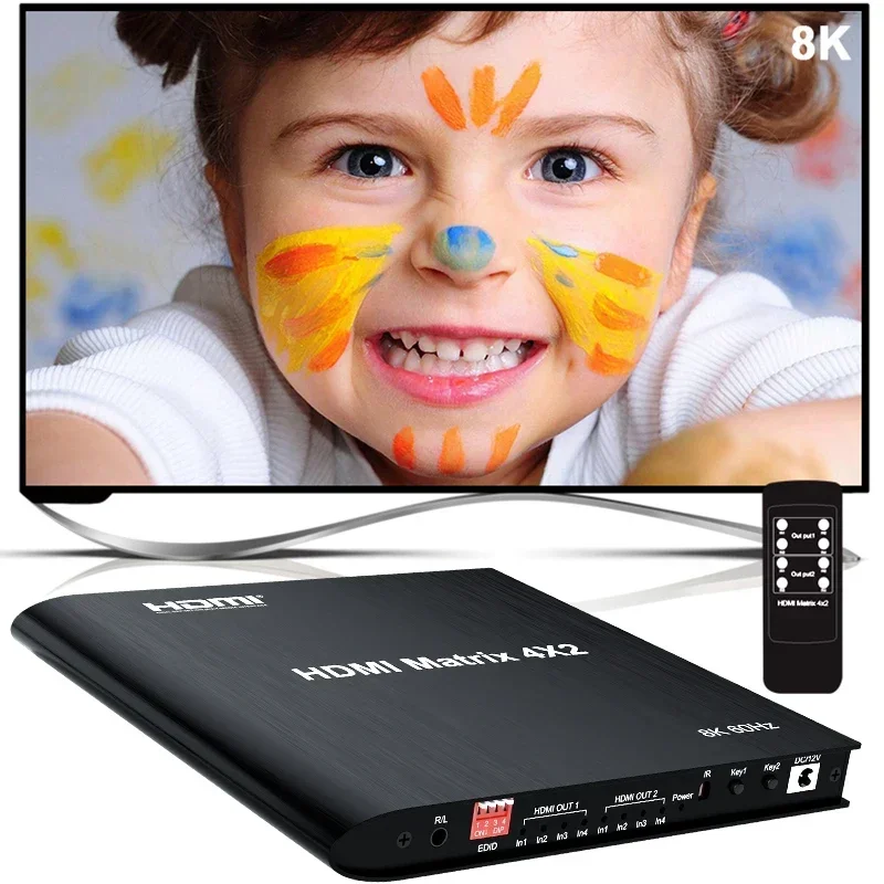 Hdmi Matrix Switch - Switch Distributor Video Matrix HDMI2.1 8K