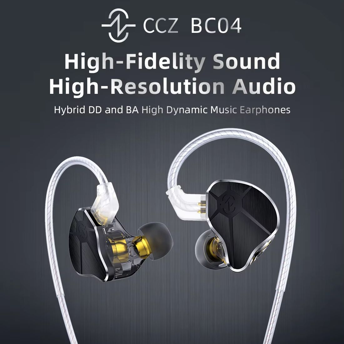 CCZ BC04 1DD+1BA Hybrid IEM He - Office Tech Essentials ulasan dan harga