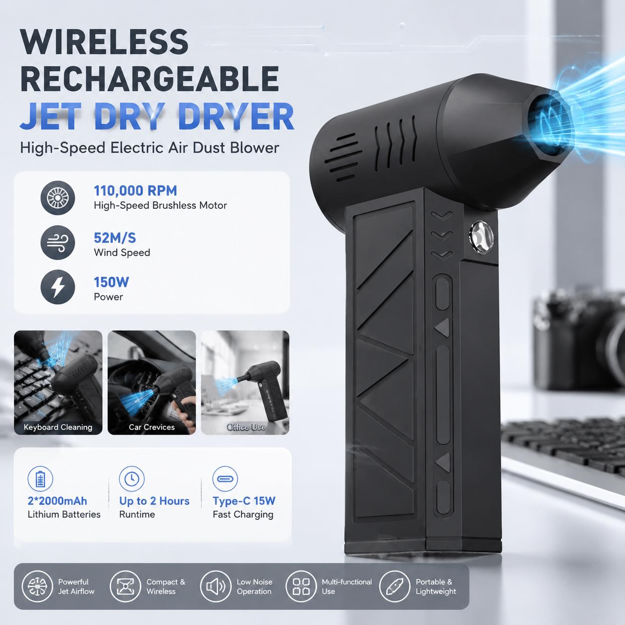 Peniup Udara Elektrik 110000 R - Office Tech Essentials ulasan dan harga