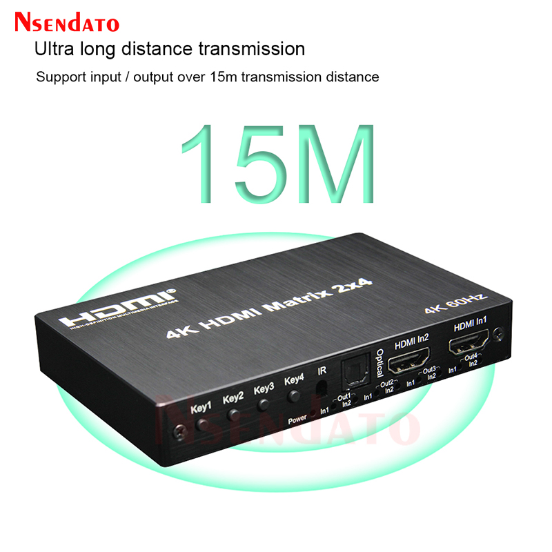 4K 60Hz HDMI Matrix 2x4 untuk  - Hdmi Matrix Switch ulasan dan harga