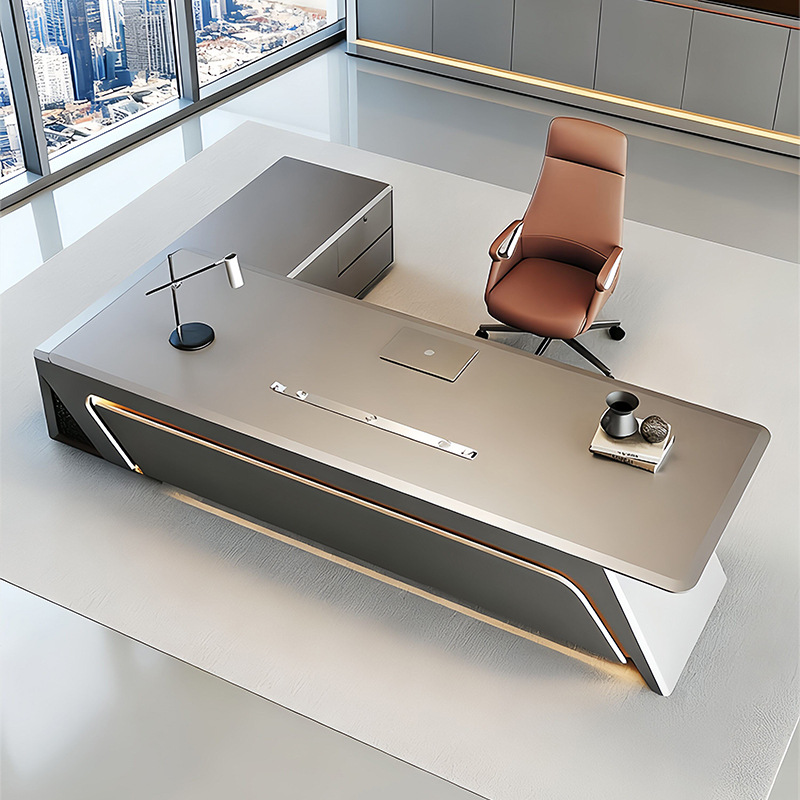 Meja Kerja Bos Berlapis Cat PY - Office Tech Chair ulasan dan harga