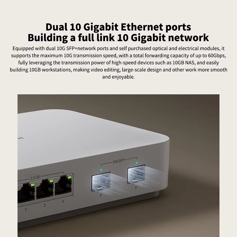 Baru Xiaomi 10G Ethernet Switc - Power Over Ethernet ulasan dan harga