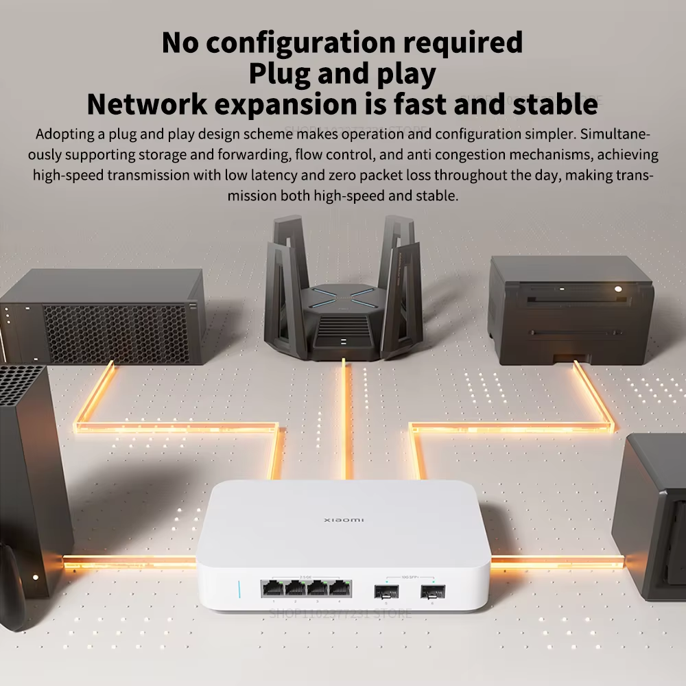 Baru Xiaomi 10G Ethernet Switc - Power Over Ethernet ulasan dan harga