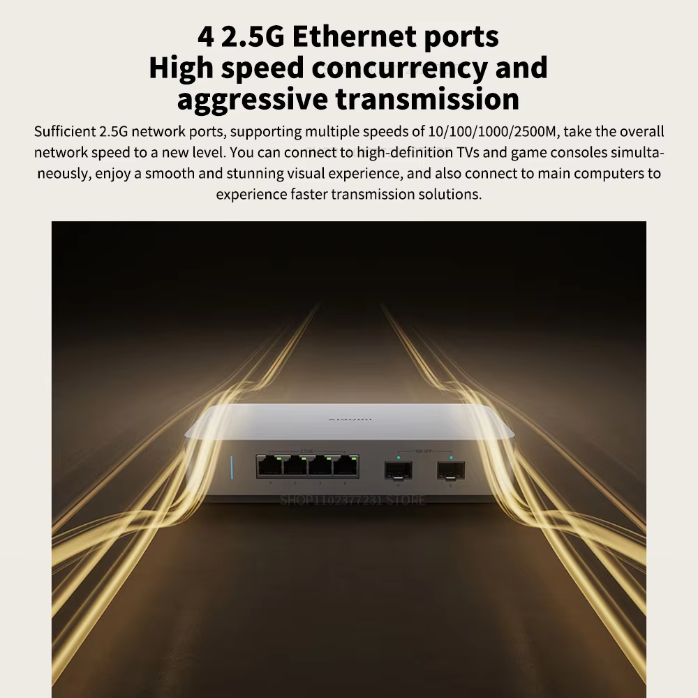 Baru Xiaomi 10G Ethernet Switc - Power Over Ethernet ulasan dan harga