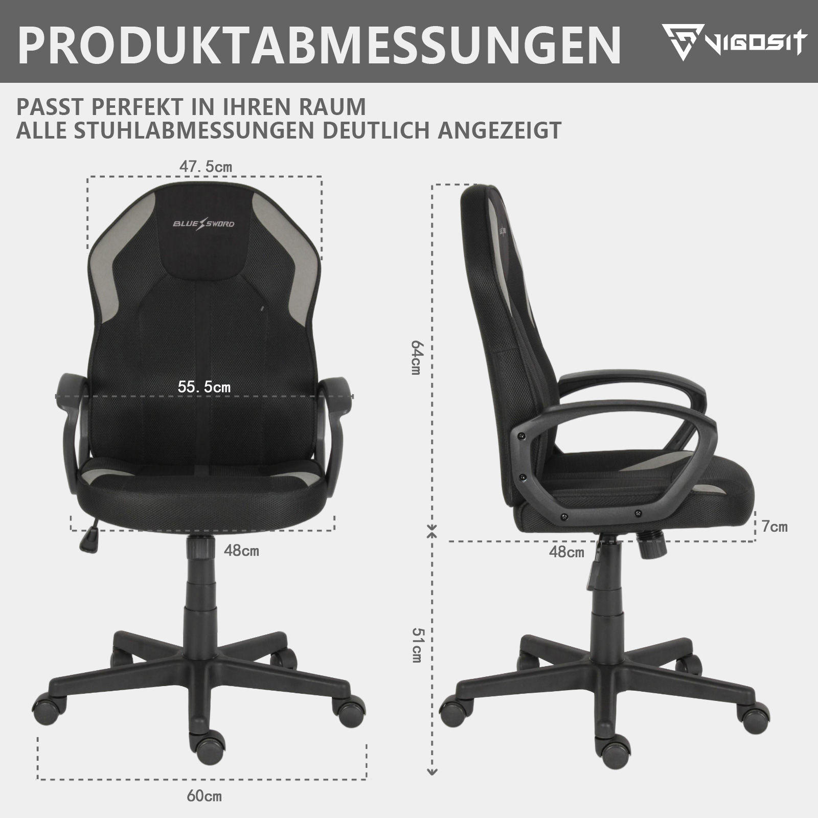 Kursi Kantor Ergonomis Vigosit - Office Tech Chair ulasan dan harga