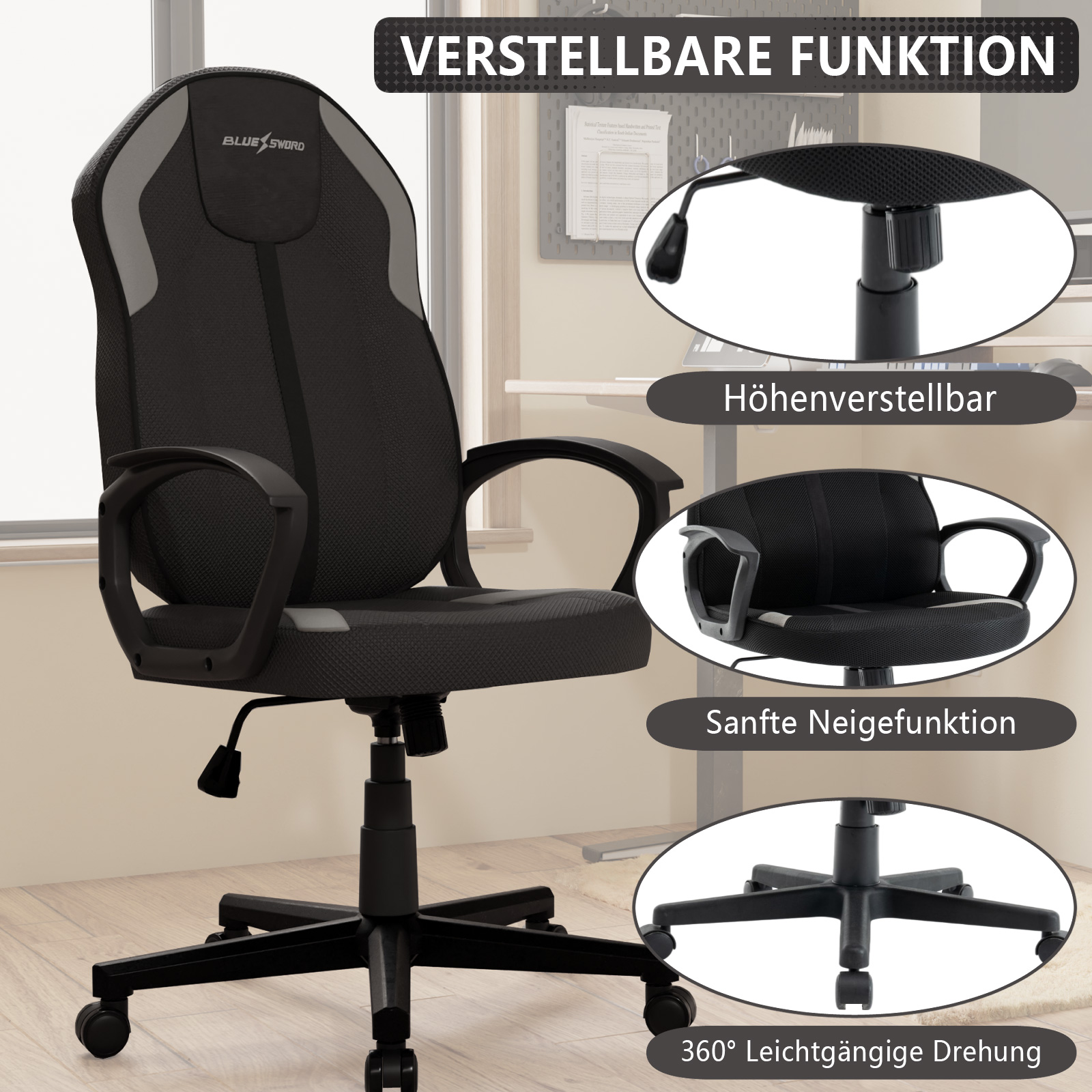 Kursi Kantor Ergonomis Vigosit - Office Tech Chair ulasan dan harga