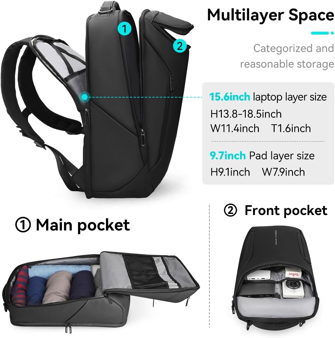 Ransel Bisnis untuk Pria, Rans - Office Tech Backpack ulasan dan harga