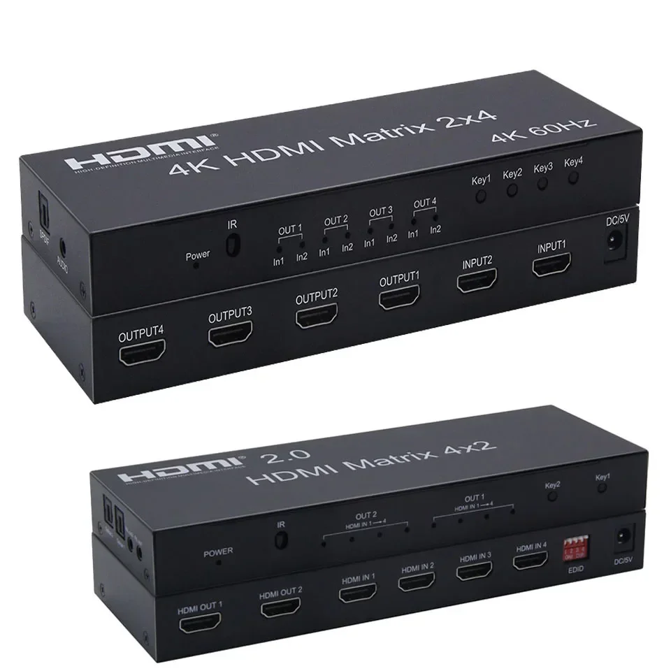 Matriks HDMI 4K 60Hz 2x4, 2 In - Hdmi Matrix Switch ulasan dan harga